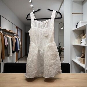 🥂Storia Cream Textured Mini Dress🥂